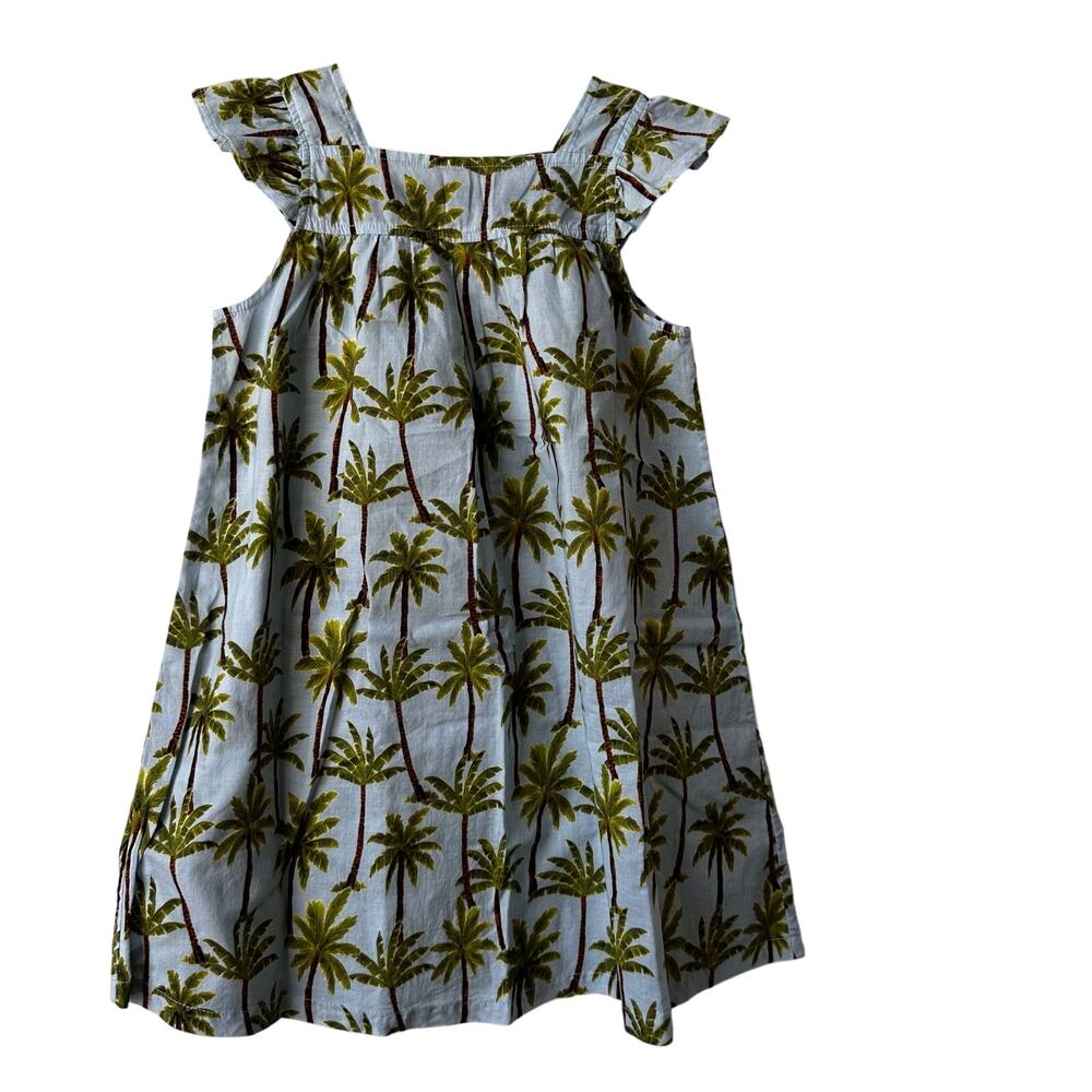 Stella Cove Blue Palm Print Dress - Girls Size 4 - Picture 1 of 4